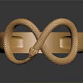 Elegant Golden Bracelet With Intricate Snake Design And Smooth Metallic Surface