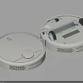 White Robot Vacuum Cleaners With Modern Design And Efficient Cleaning 3d model