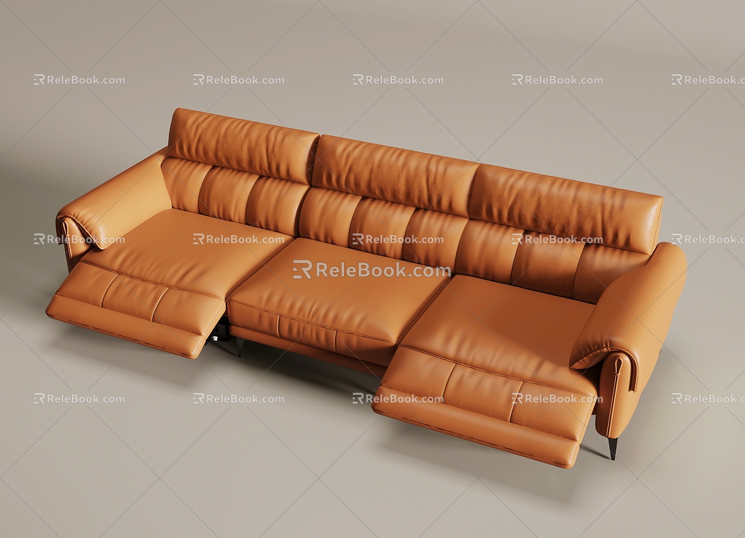 Leather Sofa Multiplayer Sofa 3d model