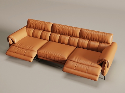 Leather Sofa Multiplayer Sofa 3d model