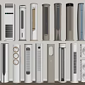 Various Modern Tower Air Conditioner Fans With Different Designs And Colors