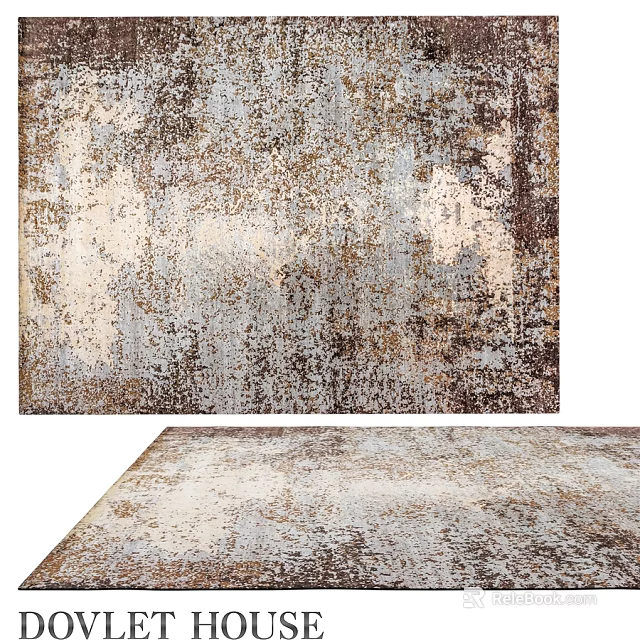 Square Carpet With Abstract Neutral Tone Texture And Modern Design 3d model 