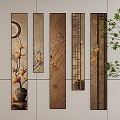 New Chinese Style Decorative Hanging Painting 3d model