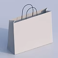 White Paper Storage Basket With Black Handles For Simple Home Organizing Needs