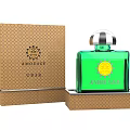 AMOUAGE Uban Perfume With Green Bottle Silver Cap And Sun Logo In Brown Checkered Box