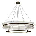 Modern Circular Ring Chandelier With Metal Frame And Illuminated Lighting Fixture