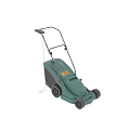 Agricultural Equipment Green Flymo Lawn Mower With Black Wheels Ergonomic Handle And Modern Design