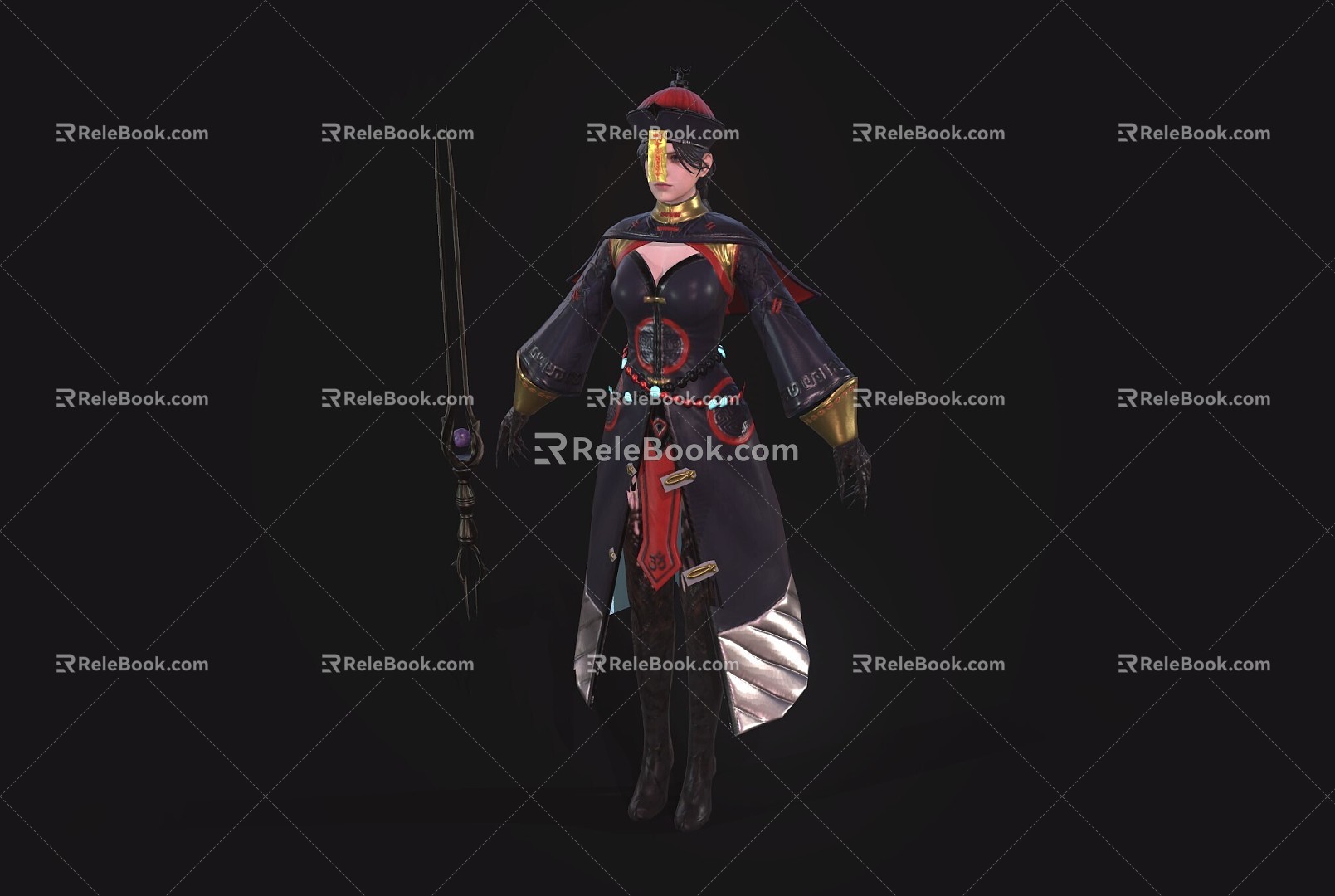 Qing Dynasty Zombie Game Characters Anime Characters model