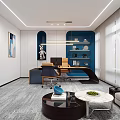 Modern Public Office Space Interior With Workstations Ergonomic Chairs Green Plants And Ceiling Lighting