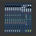 portable synthesizer mixer reverberator tuner mixer mixing equipment 3d model