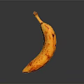 Fresh Ripe Banana With Orange Peel And Natural Spots For Daily Use