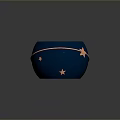 Blue Decorative Cup With Gold Stars And Gold Rim For Everyday Use