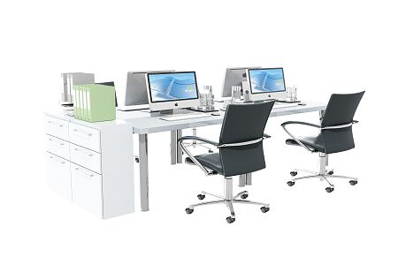 Modern office desk and chair office desk and chair combination 3d model