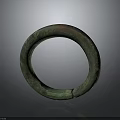 Vintage Bronze Bracelet Ornament With Green Patina Open Circular Fashion Accessory