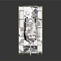 Military Armored Tank With White Camouflage Paint Red Star And Number 7618