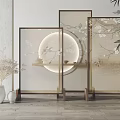 New Chinese-style partition screen partition 3d model