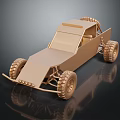 Electric Toy Golden Off Road Vehicle Model With Large Wheels And Detailed Structure