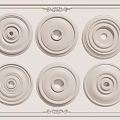 Gypsum round lamp panel 3d model