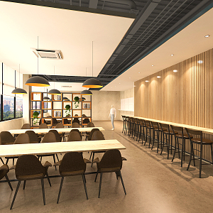 Modern Restaurant Staff Restaurant 3d model