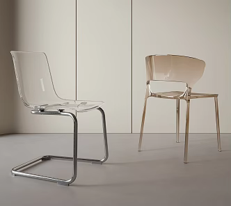 Acrylic Dining Chair Acrylic Single Chair 3d model