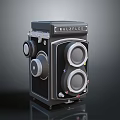 Vintage WALZER Twin Lens Reflex Camera with Black Body and Control Knobs Electronic Appliance