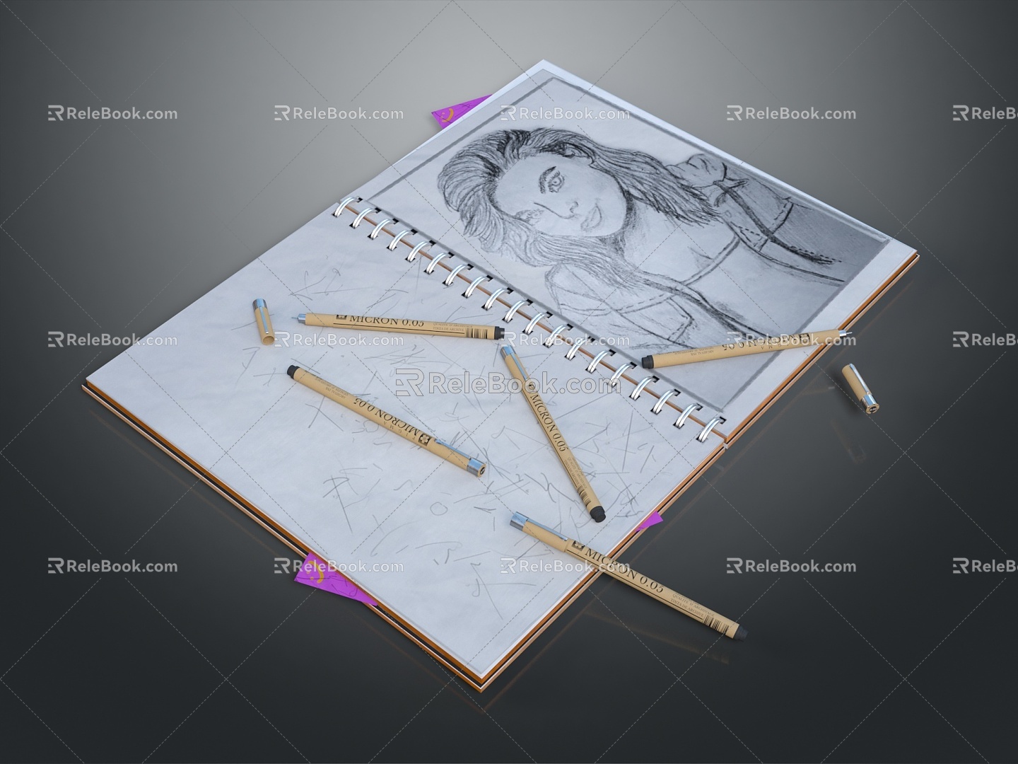 Modern Still Life Sketch Sketch Sketch Sketch Sketch 3d model