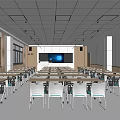 Modern Classroom School Classroom 3d model