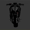 Black Modern Sporty Motorcycle With Sleek Design And Exposed Engine Details