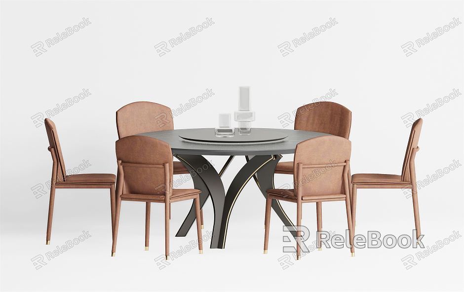 Modern Dining Table and Chair Combination model