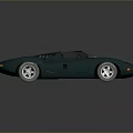 Sleek Deep Blue Sports Car With Streamlined Body And Silver Wheels Design