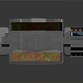 Modern Computer Terminal Display Terminal Old Terminal 3d model