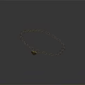 Elegant Fashion Necklace With Heart Pendant And Linked Metal Chain Design