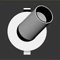 Modern White Furniture Trash Can With Tilted Lid And Black Base