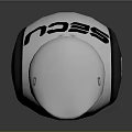 SECU Security Equipment With White Body Black Honeycomb Face And Red Glowing Eyes