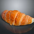 Golden Flaky Croissant With Fresh Baked Texture And Buttery Layers