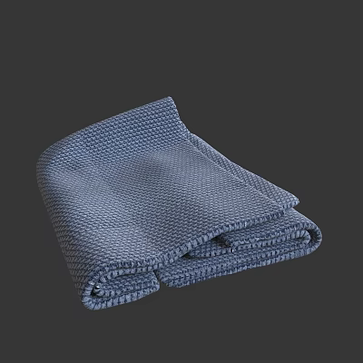 Stylish Blue Woven Carpet With Soft Texture For Modern Home Decor 3d model