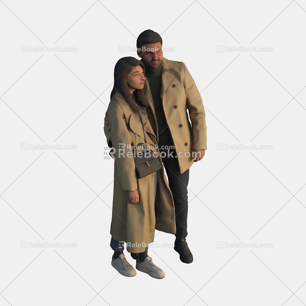 foreign couple couple 3d model