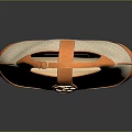 Stylish Orange And Beige Handbag With GG Logo Woven Fabric And Leather Trim