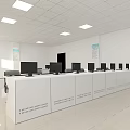 Modern Computer Room Computer Room Classroom 3d model
