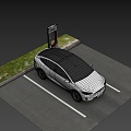 Tesla X luxury car 3d model