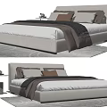 Modern Double Bed 3d model