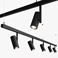 Modern Black Track Mounted Downlights and Spotlights with Sleek Design for Indoor Lighting
