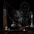 Bohemian Decorative Ornament Set With Dreamcatchers Bow Vase Candle And Smoke
