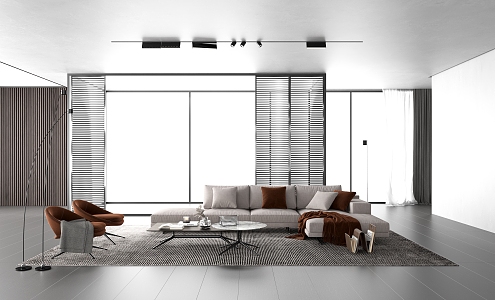 modern living room 3d model