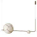 Children's Bed With White Spherical Decor And Metal Frame Design