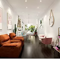 Stylish Nail And Eyelash Salon Store In Shopping Mall With Modern Interior