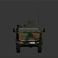 Camouflage Military Vehicle With Roof Antenna Turret And Tactical Design