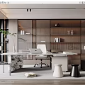 Modern study 3d model