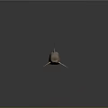 Light Brown Shark with Green Eyes in 3D Model on Dark Background
