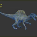 Realistic Yellow Spinosaurus Dinosaur Model With Sail Back In Standing Pose